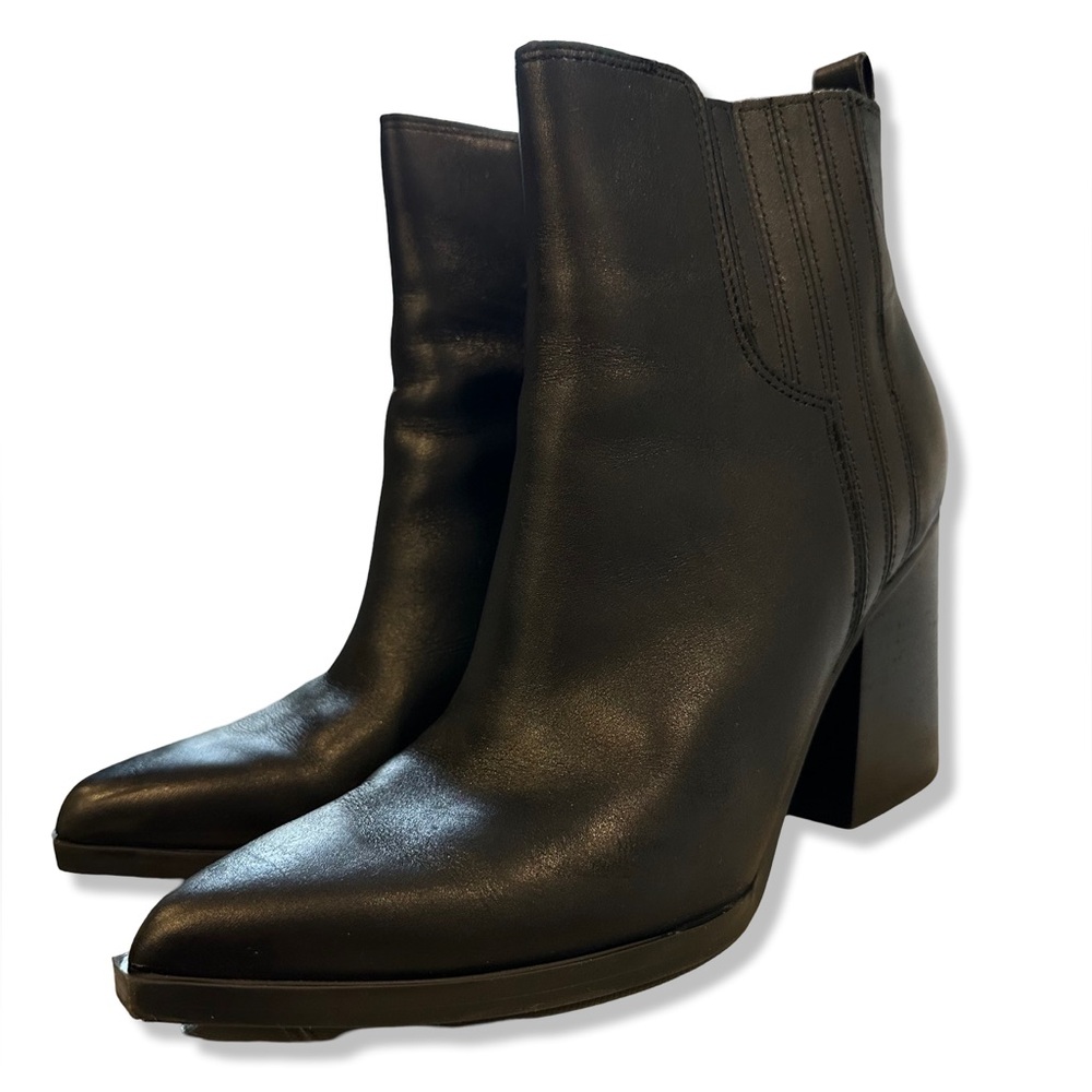 Marc Fisher LTD ML O’Shay Black Leather Boots - Size 7.5 M